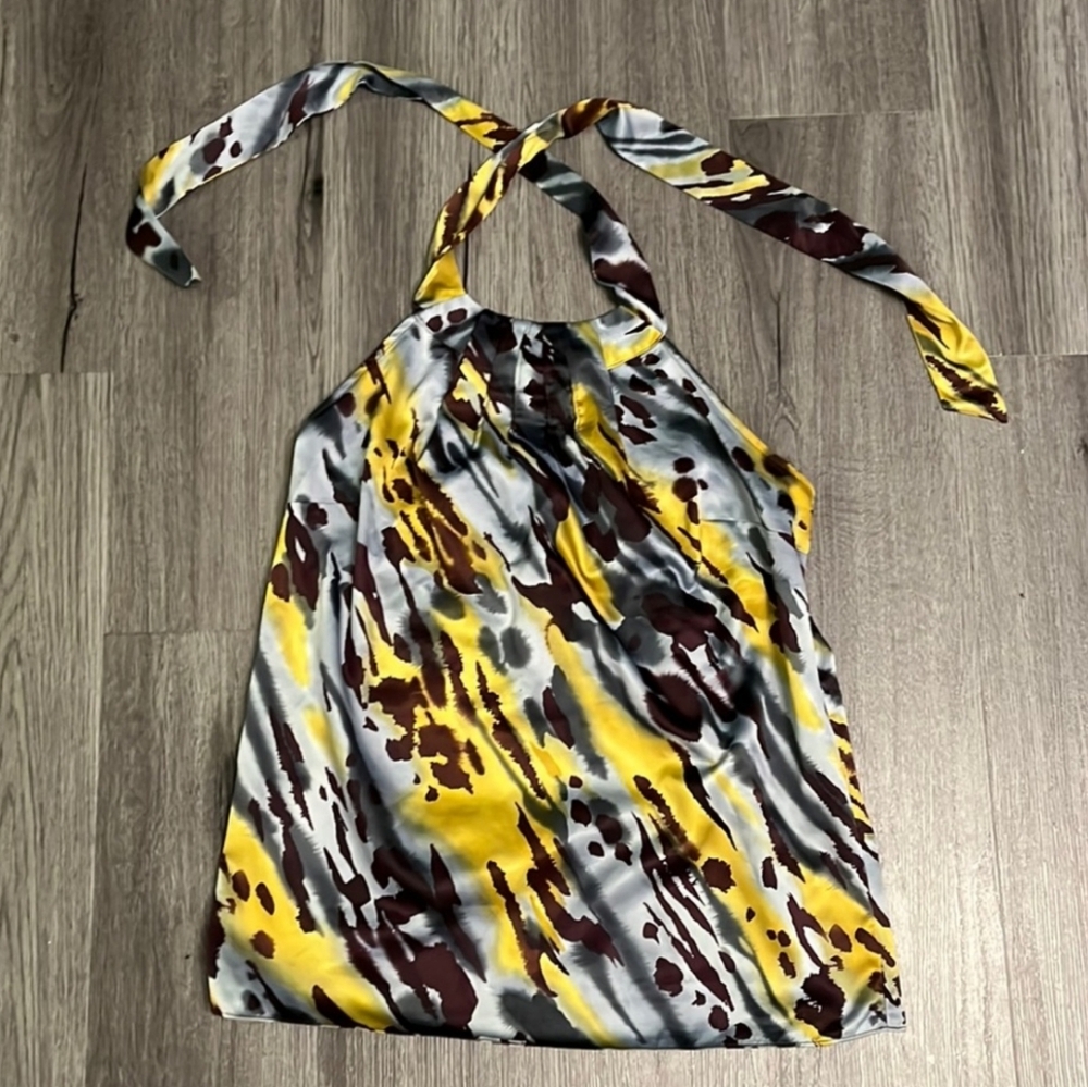 The Limited Women's Halter Top Stylish Yellow Purple XS